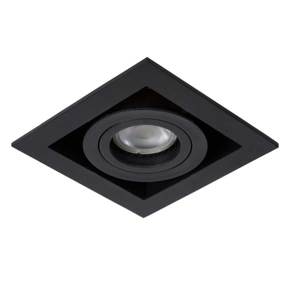 Lucide LED Inbouwspot Vierkant Armatuur - Modern Chimney Zwart  | GU10 Fitting - Geschikt voor Hue