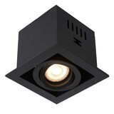 Lucide LED Inbouwspot Vierkant Armatuur - Modern Chimney Zwart  | GU10 Fitting - Geschikt voor Hue