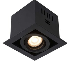 Lucide LED Inbouwspot Vierkant Armatuur - Modern Chimney Zwart | GU10 Fitting - Geschikt voor Hue Lucide LED Inbouwspot Vierkant Armatuur - Modern Chimney Zwart | GU10 Fitting - Geschikt voor Hue