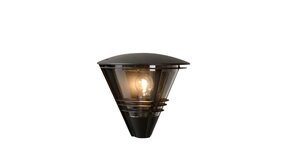 Lucide LED Wandlamp LIVIA zwart - 1x E27 fitting - IP44