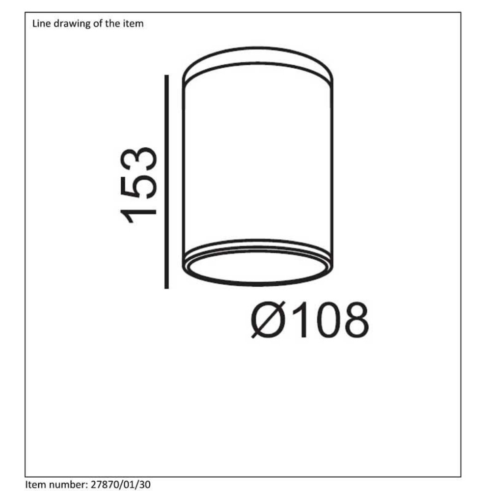 Lucide LED Plafondspot TUBIX antraciet - 1x E27 fitting - IP54 Lucide LED Plafondspot TUBIX antraciet - 1x E27 fitting - IP54