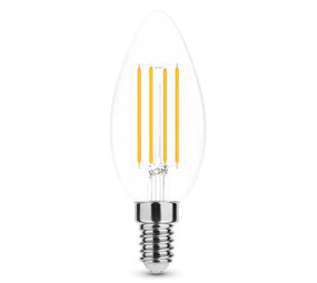LED Filament kaarslamp dimbaar - E14 C35 7W - 2700K warm wit licht