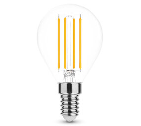 LED Filament Kogellamp E14 Modee G45 - 4W 470Lm - 2700K 827 Warm Wit - Helder Glas | Niet Dimbaar - Vervangt 40W LED Filament Kogellamp E14 Modee G45 - 4W 470Lm - 2700K 827 Warm Wit - Helder Glas | Niet Dimbaar - Vervangt 40W