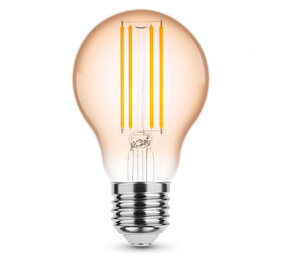 LED Filament lamp - E27 A60 4W - 1800K zeer warm wit licht