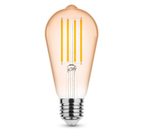 LED Filament lamp - E27 ST58 4W - 1800K zeer warm wit licht