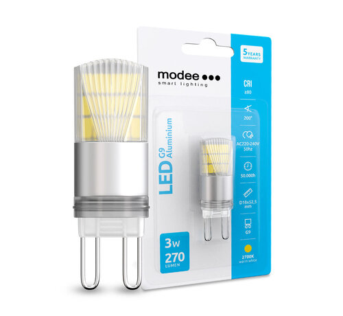 Modee Lighting LED G9 - 3,8W vervangt 30W - 3000K warm wit licht - 5 jaar garantie