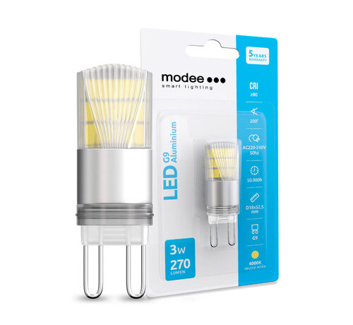 Modee Lighting LED G9 - 3W 270lm - 4000K helder wit licht