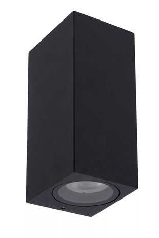 Lucide LED Wandlamp 160MM - Zwart Alu Up Downlight - ZARO Rechthoek | IP44 - 2xGU10 - 68MM Breed Lucide LED Wandlamp 160MM - Zwart Alu Up Downlight - ZARO Rechthoek | IP44 - 2xGU10 - 68MM Breed