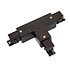 3-Fase Spanningsrail toebehoren | T verbinding T2 - Koppelstuk - Links voeding SPS 2 Connector - Zwart