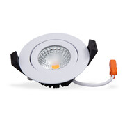 LED inbouwspot IP65 wit Dimbaar - 5W vervangt 50W - Kantelbaar - 2700K warm wit licht