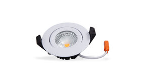 LCB LED Europe LED Inbouwspot IP65 - Wit 82mm - 5W 500LM - 2700K 827 Warm Wit | Zaagmaat 75mm - Triac Dimbaar | 230v LCB LED Europe LED Inbouwspot IP65 - Wit 82mm - 5W 500LM - 2700K 827 Warm Wit | Zaagmaat 75mm - Triac Dimbaar | 230v