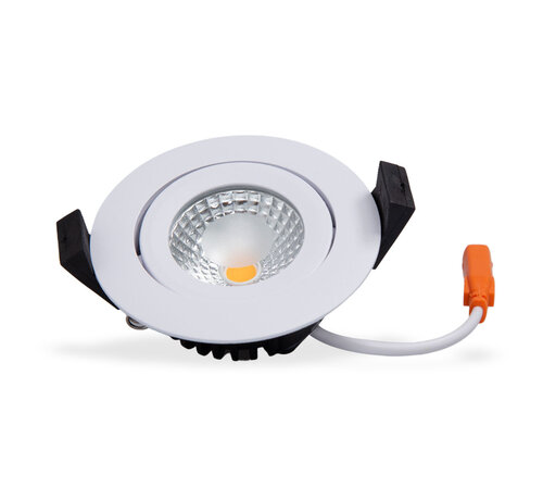 LED inbouwspot IP65 wit Dimbaar - 5W vervangt 50W - Kantelbaar - 2700K warm wit licht