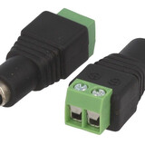 DC connector Female met aansluitdoos, DC maat: 2,1x5,5mm DC connector Female met aansluitdoos, DC maat: 2,1x5,5mm