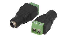DC connector Female met aansluitdoos, DC maat: 2,1x5,5mm