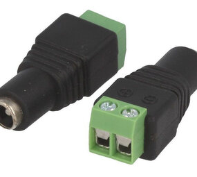 DC connector Female met aansluitdoos, DC maat: 2,1x5,5mm