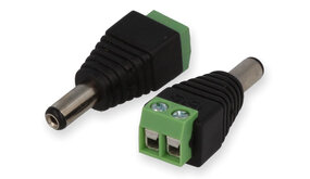 DC connector Male met aansluitdoos, DC maat: 2,1x5,5mm