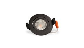 LCB LED Europe LED Inbouwspot IP65 - Zwart 82mm - 5W 500LM - 2700K 827 Warm Wit | Zaagmaat 75mm - Triac Dimbaar | 230v LCB LED Europe LED Inbouwspot IP65 - Zwart 82mm - 5W 500LM - 2700K 827 Warm Wit | Zaagmaat 75mm - Triac Dimbaar | 230v