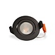 LCB LED Europe  LCB LED Inbouwspot Zwart IP65 – 5W 500lm – 2700K 827 Warm Wit – Ø82mm – Zaagmaat 75mm – TRIAC Dimbaar – 230V