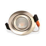 LCB LED Europe Dimbare LED Inbouwspot IP65 - RVS Zilver 82mm - 5W 500LM - 2700K 827 Warm Wit | Zaagmaat 75mm - TRIAC DIM | 230v LCB LED Europe Dimbare LED Inbouwspot IP65 - RVS Zilver 82mm - 5W 500LM - 2700K 827 Warm Wit | Zaagmaat 75mm - TRIAC DIM | 230v