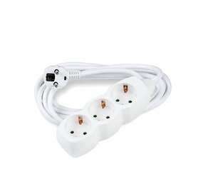 Stekkerdoos 3-voudig  - Wit - Lengte snoer optioneel