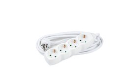 Stekkerdoos 4-voudig  - Wit - Lengte snoer optioneel