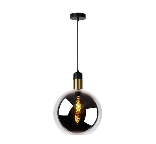 LED Hanglamp JULIUS zwart ¯20 - 1x E27 fitting - Fumé