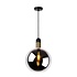 LED Hanglamp Eettafel - JULIUS  ZWART / GOUD - 20cm | E27 fitting - Glas Zwart Smoked / Fume