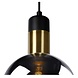 Lucide LED Hanglamp Eettafel - JULIUS ZWART / GOUD - 20cm | E27 fitting - Glas Zwart Smoked / Fume Lucide LED Hanglamp Eettafel - JULIUS ZWART / GOUD - 20cm | E27 fitting - Glas Zwart Smoked / Fume