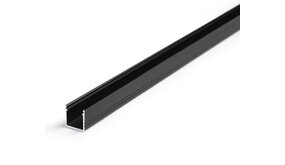 LCB LED U-profiel - Diep - Aluminium Mat zwart | 2 Meter - Binnenmaat 2000 x 12 x 16MM - Buitenmaat 2000 x 16 x 16MM LCB LED U-profiel - Diep - Aluminium Mat zwart | 2 Meter - Binnenmaat 2000 x 12 x 16MM - Buitenmaat 2000 x 16 x 16MM