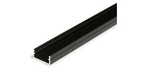 LCB LED Europe U-profiel - Plat - Aluminium Mat zwart | 2 Meter - Binnenmaat 2000 x 12 x 9MM - Buitenmaat 2000 x 16 x 10MM LCB LED Europe U-profiel - Plat - Aluminium Mat zwart | 2 Meter - Binnenmaat 2000 x 12 x 9MM - Buitenmaat 2000 x 16 x 10MM