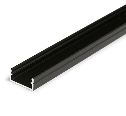 Aluminium U-profiel plat zwart - 2000*9*12 mm