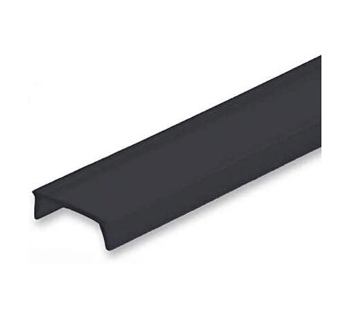 Afdekkap Opaal Zwart - voor aluminium profiel - 2000 mm - PMMA
