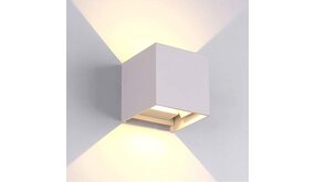 LED Wandlamp Wit - 2x3W - Up and Down verstelbare lichtspreiding - Lichtkleur optioneel