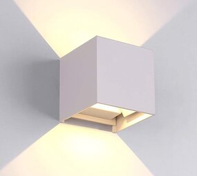 LED Wandlamp Wit - 2x3W - Up and Down verstelbare lichtspreiding - Lichtkleur optioneel LED Wandlamp Wit - 2x3W - Up and Down verstelbare lichtspreiding - Lichtkleur optioneel