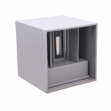 LED Wandlamp Grijs IP54 - 2x3W - Lichtkleur optioneel - verstelbare lichtspreiding