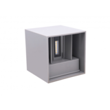 LED Wandlamp Grijs IP54 - 2x3W - Lichtkleur optioneel - verstelbare lichtspreiding LED Wandlamp Grijs IP54 - 2x3W - Lichtkleur optioneel - verstelbare lichtspreiding