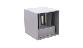 LED Wandlamp Grijs IP54 - 2x3W - Lichtkleur optioneel - verstelbare lichtspreiding