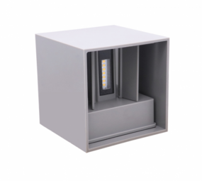 LED Wandlamp Grijs IP54 - 2x3W - Lichtkleur optioneel - verstelbare lichtspreiding