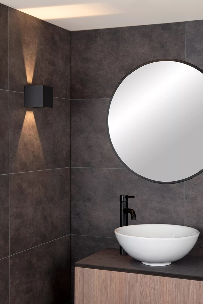 Lucide LED Wandspot Badkamer AXI - 2x3,5W - 2700K - IP54 - Zwart Lucide LED Wandspot Badkamer AXI - 2x3,5W - 2700K - IP54 - Zwart