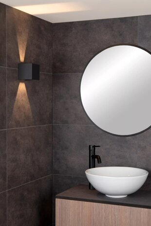 Lucide LED Wandspot Badkamer AXI - 2x3,5W - 2700K - IP54 - Zwart Lucide LED Wandspot Badkamer AXI - 2x3,5W - 2700K - IP54 - Zwart