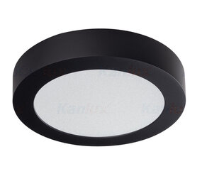 Kanlux LED Plafondlamp zwart CARSA 12W - Lichtkleur optioneel