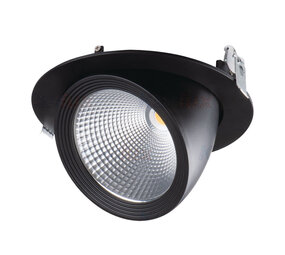 Kanlux LED Downlight Kantelbaar - Banaanspot Mat Zwart - 23W 2530Lm  - 4000K Koel Wit  |  3 jaar garantie