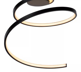 Lucide LED plafonnire MAXENCE - 35cm - 24W - 3000K - 3-stap dimbaar - Zwart