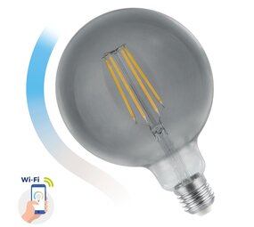 Spectrum voor de installateur LED WiFi Globe G125 - E27 fitting - 4,9W - CCT 4000K-6500K