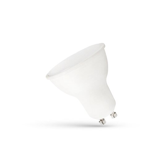 LED GU10 230V 7,5W SMD NW WITH MILKY COVER WHITE PLASTIC SPECTRUM