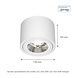 Spectrum voor de installateur LED Plafondspot CHLOE - GU10 AR111 - excl. LED spot - Wit rond