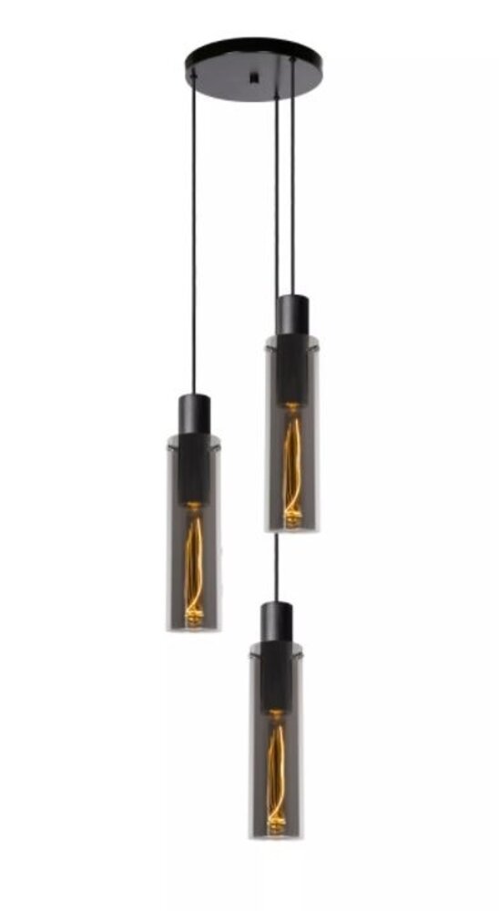 Lucide LED Hanglamp - ORLANDO - ¯ 32 cm - 3xE27 - Fumé Lucide LED Hanglamp - ORLANDO - ¯ 32 cm - 3xE27 - Fumé