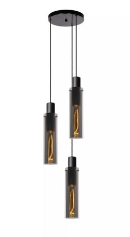 Lucide LED Hanglamp - ORLANDO - ¯ 32 cm - 3xE27 - Fumé Lucide LED Hanglamp - ORLANDO - ¯ 32 cm - 3xE27 - Fumé