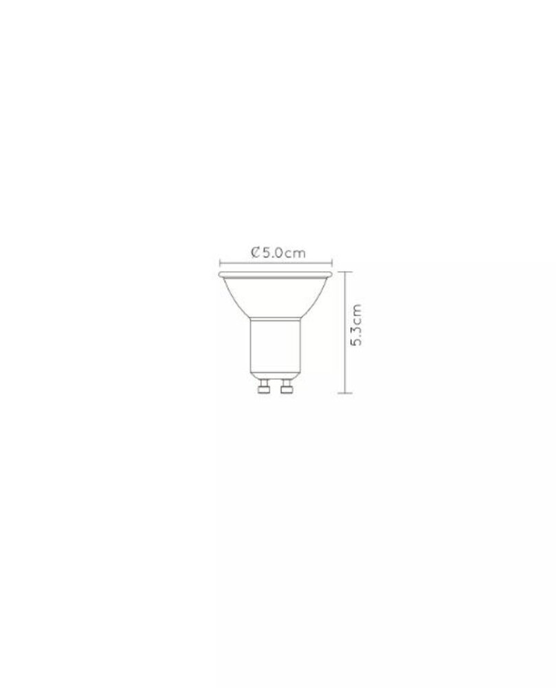 Lucide LED Spot GU10 -  Wit - 5W 320Lm - DTW 2200K - 3000K  922-930 Dim To Warm | CRI95 - Dimtone Dimbaar - vervangt 30W Lucide LED Spot GU10 -  Wit - 5W 320Lm - DTW 2200K - 3000K  922-930 Dim To Warm | CRI95 - Dimtone Dimbaar - vervangt 30W