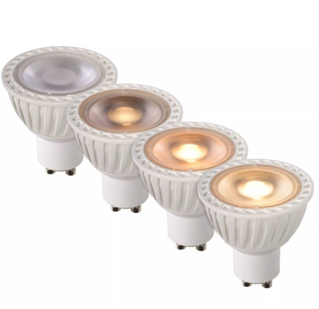 Lucide LED Spot GU10 -  Wit - 5W 320Lm - DTW 2200K - 3000K  922-930 Dim To Warm | CRI95 - Dimtone Dimbaar - vervangt 30W Lucide LED Spot GU10 -  Wit - 5W 320Lm - DTW 2200K - 3000K  922-930 Dim To Warm | CRI95 - Dimtone Dimbaar - vervangt 30W